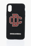 Dsquared2 Silicone Iphone X Case With Embossed Monogram In Black