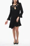 Dsquared2 Cut Out-detail Long-sleeve Minidress In Black