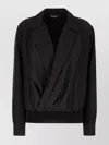 Dsquared2 Silk Blouse With Chain Detail And Collared Design In Black