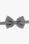 Dsquared2 Silk Bow Tie With Geometric Pattern In Black