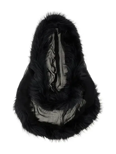 DSQUARED2 SILK CHIFFON HOODED STOLE