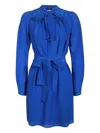 Dsquared2 Silk Mini Dress In Blue