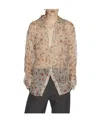 Dsquared2 Silk Floral-print Shirt In Nude