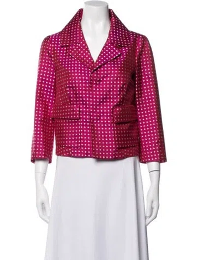 Pre-owned Dsquared2 Silk Graphic Print Jacket In Pink