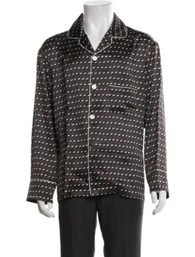 Pre-owned Dsquared2 Silk Graphic Print Pajama Top In Multicolor