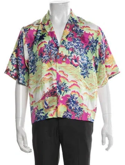 Pre-owned Dsquared2 Silk Graphic Print Shirt In Multicolor