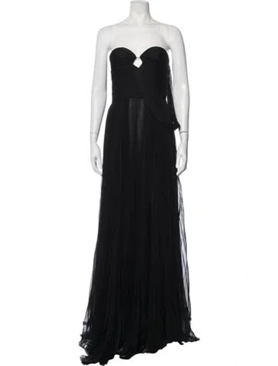 Pre-owned Dsquared2 Silk Long Dress In Black