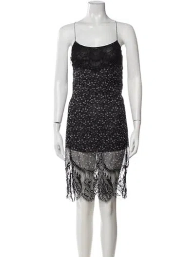 Pre-owned Dsquared2 Silk Mini Dress In Black