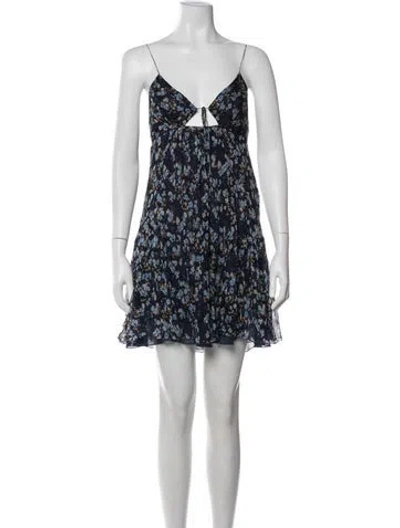 Pre-owned Dsquared2 Silk Mini Dress In Blue