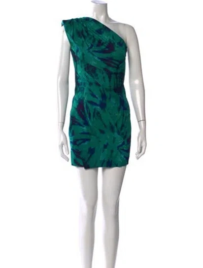 Pre-owned Dsquared2 Silk Mini Dress In Green