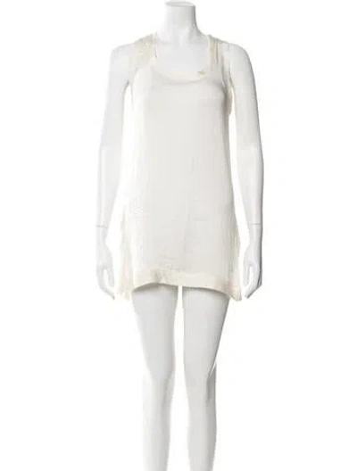 Pre-owned Dsquared2 Silk Mini Dress In Neutrals