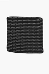 Dsquared2 Silk Pocket Square With All-over Logo In Black