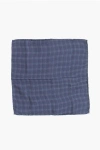 Dsquared2 Micro Checked Silk And Cotton Pocket Square