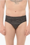 Dsquared2 Silk Slip With Allover Logo Print In Black