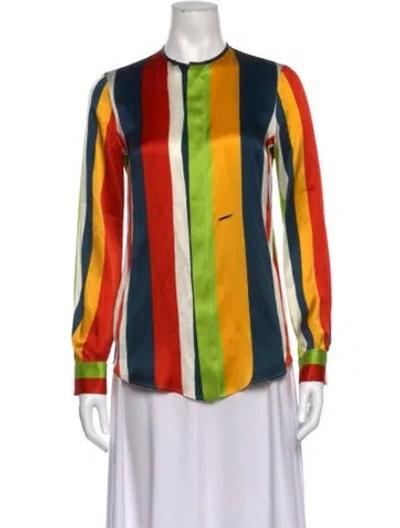 Pre-owned Dsquared2 Silk Striped Top In Multicolor