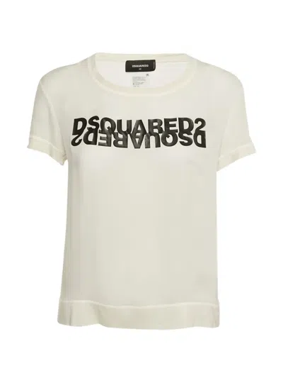 Pre-owned Dsquared2 Silk T-shirt In Neutral