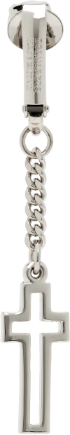 Dsquared2 Silver Clip-on Single Earring In Palladium