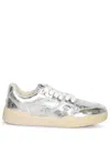 Dsquared2 Metallic Leather Sneakers In Metallic