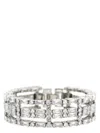 Dsquared2 Multi-row Diamond Embellished Crystal Bracelet In Metallic
