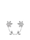 Dsquared2 Silver Crystal Flower Earrings In Metallic