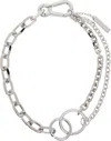 Dsquared2 Silver D2 Hedonism Chain Me Necklace In Palladio