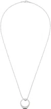 Dsquared2 Silver D2 Hedonism Punk Ring Necklace In Nero Palladio