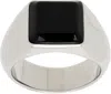 Dsquared2 Silver D2 Hedonism Punk Ring In Nero Palladio