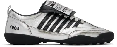 DSQUARED2 SILVER 'DSQUARED2 SOCCER' SNEAKERS