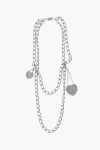 Dsquared2 Silver-effect Chain Open Your Heart Necklace With Charms