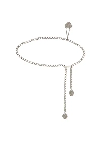 DSQUARED2 SILVER HEART CHAIN BELT