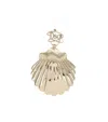 Dsquared2 Silver Shell Single Earring In Gold