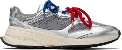 DSQUARED2 SILVER SPRINTER SNEAKERS