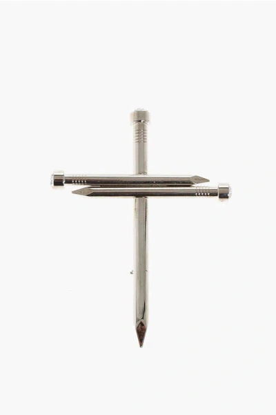 Dsquared2 Silver-toned Cross Brooch