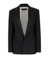 Dsquared2 Peak Lapels Wool Blazer In Black