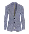 Dsquared2 Micro Checked Dean Over Blazer In Blue In Blue