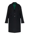 Dsquared2 Double Breasted Wool Blend Coat In Black
