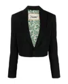 Dsquared2 Cropped Tailored Blazer Structured Shoulders In Black