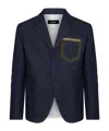 Dsquared2 Single-breasted Denim Blazer In Blue