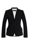 Dsquared2 Logo-plaque Single-breasted Blazer In Black