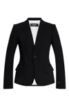 Dsquared2 Logo-plaque Single-breasted Blazer In Black