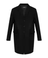 Dsquared2 Single-breasted Midi Coat In Black