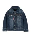 Dsquared2 Single-breasted Long-sleeved Denim Jacket In Blue