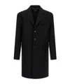 Dsquared2 Single-breasted Midi Coat In Black