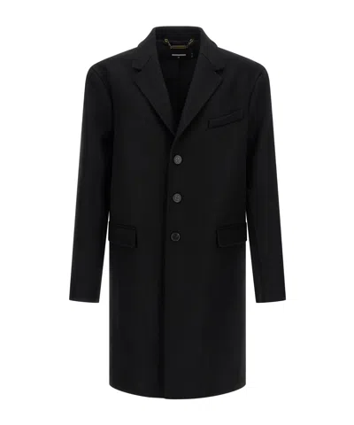 DSQUARED2 BUTTON-FASTENING WOOL COAT