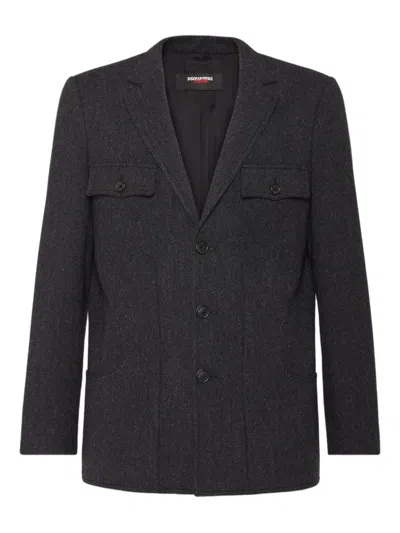DSQUARED2 SINGLE-BREASTED TAILORED BLAZER