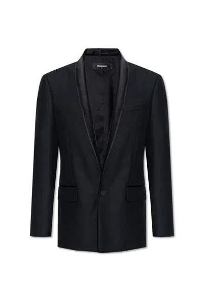 Dsquared2 Single Breasted Tailored Blazer In Black