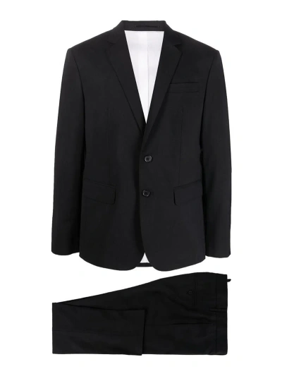 Dsquared2 London Dark Blue Suit In Nero