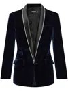 DSQUARED2 SINGLE-BREASTED VELVET BLAZER