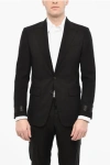Dsquared2 Single Breasted Wool Blazer With Flap Pockets