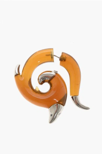 Dsquared2 Single Earring Flames In Resin And Metal In Multi